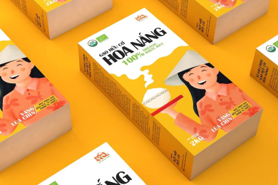 Gạo hữu cơ Hoa Nắng Vàng lúa chín hộp 2kg